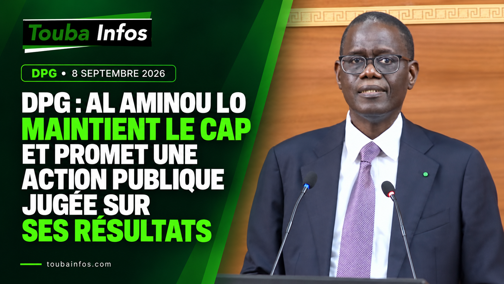 DPG : Al Aminou Lo maintient le cap et promet une action publique jugée sur ses résultats