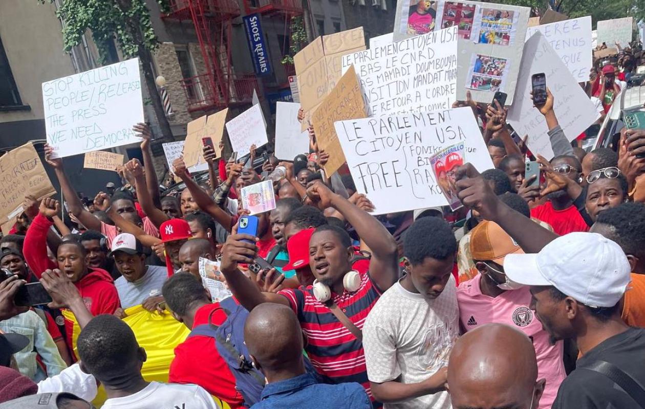 À New York, la diaspora guinéenne exprime son mécontentement face au général Doumbouya