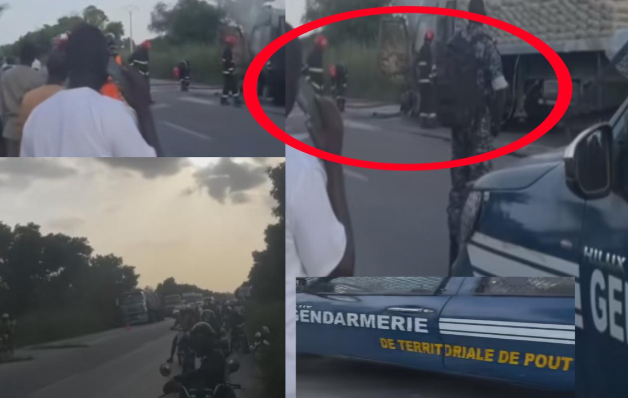 Un camion gros-porteur s'embrase sur l'axe Thiès-Pout et paralyse la circulation